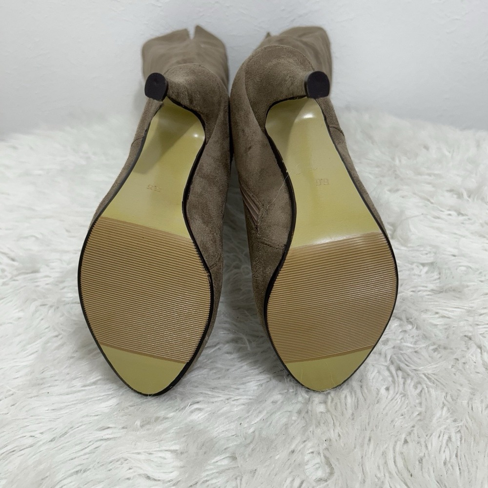 Luichiny Taupe Imi Suede Boots Over The Knee Stiletto Thigh High Rise Size 5.5M - Picture 8 of 11